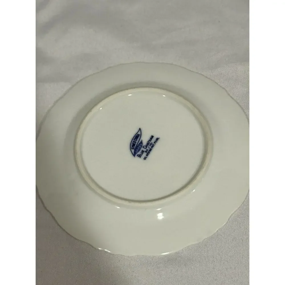 Set of 2 Syracuse China Blue Chatham Blue Floral Bread & Butter Dessert Plates